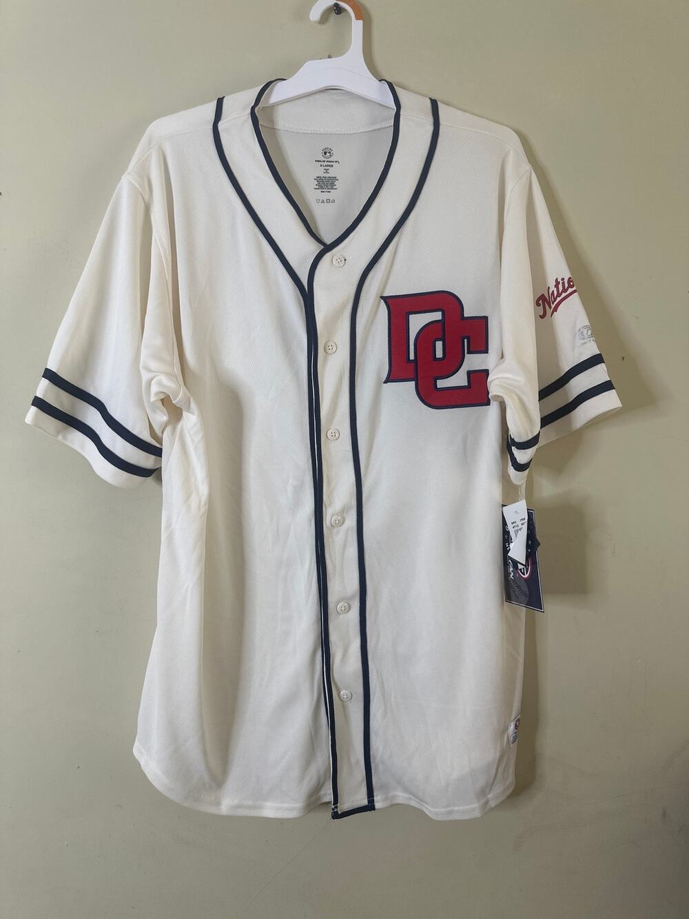 MLB Washington Nationals Men's Vintage Button Down Jersey XL 5